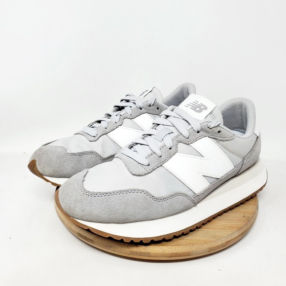 New Balance 237 Shoes Womens 9 Retro Sneaker Grey White Chunky Lace Up Low - Picture 2 of 13
